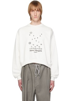 Maison Margiela White Embroidered Sweatshirt