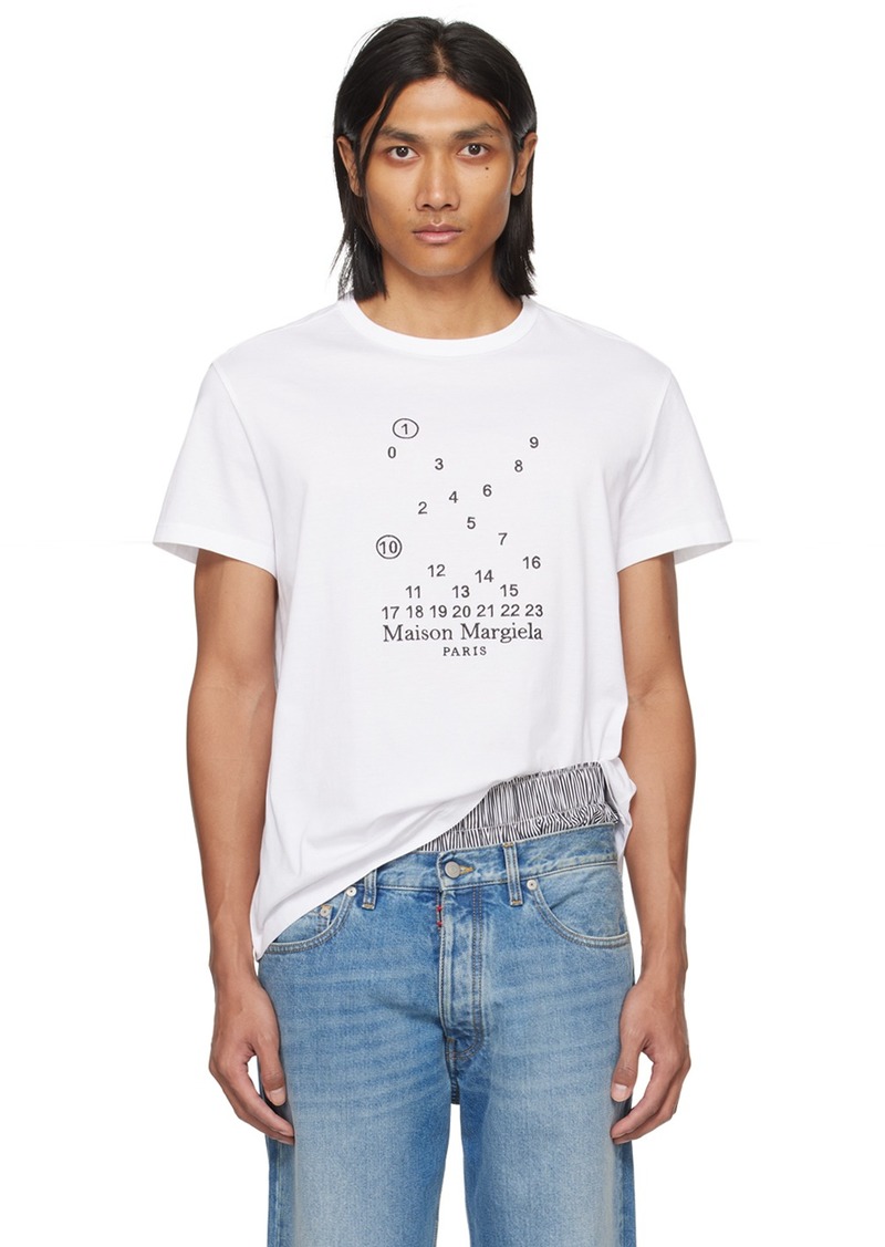 Maison Margiela White Numeric T-Shirt