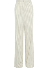 Maison Margiela Woman Wool-jacquard Wide-leg Pants Ivory