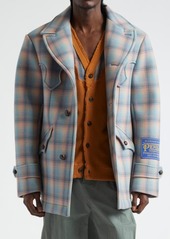 Maison Margiela x Pendleton Décortiqué Check Wool Coat