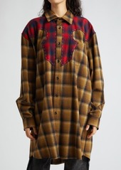 Maison Margiela x Pendleton Plaid Wool Flannel Button-Up Shirt