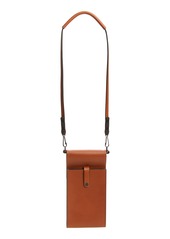 Men's Maison Margiela Numbers Leather Phone Crossbody Pouch - Brown