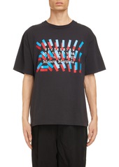 Maison Margiela Numbers Logo Tape Print Graphic Tee in Washed Black at Nordstrom