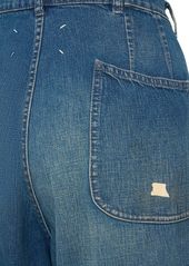 Maison Margiela Mid Rise Painted Denim Wide Jeans