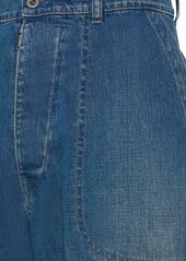 Maison Margiela Mid Rise Painted Denim Wide Jeans