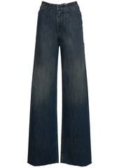 Maison Margiela Mid Waist Wide Cotton Denim Jeans