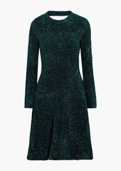MM6 Maison Margiela - Flared cutout tinsel dress - Green - XS