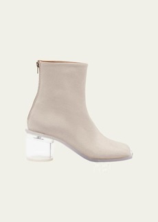 MM6 Maison Margiela Anatomic Leather Clear-Heel Ankle Boots
