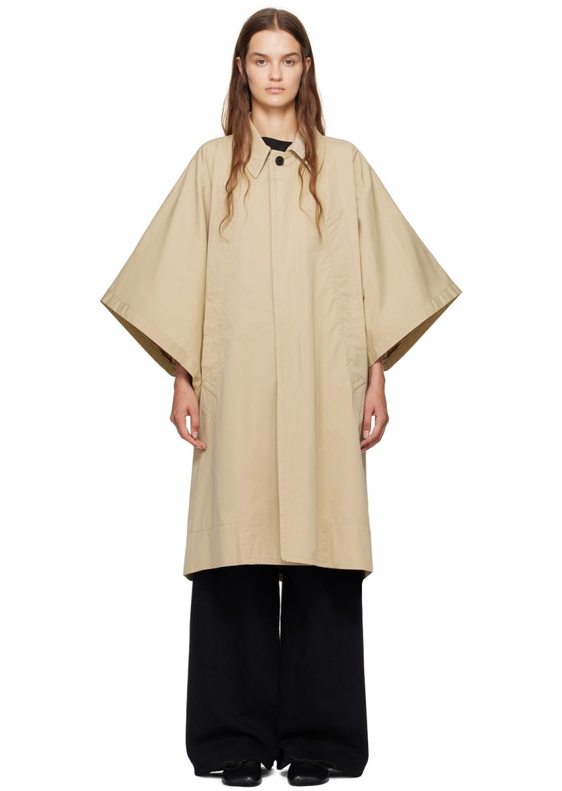 MM6 Maison Margiela Beige Angel Sleeve Trench Coat