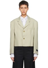 MM6 Maison Margiela Beige Notched Lapel Blazer