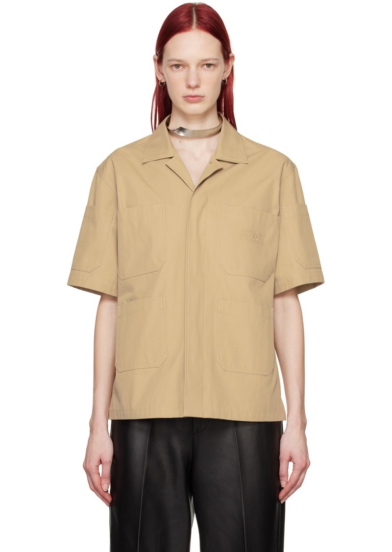 MM6 Maison Margiela Beige Patch Pocket Shirt