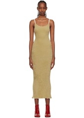 MM6 Maison Margiela Beige Ribbed Maxi Dress