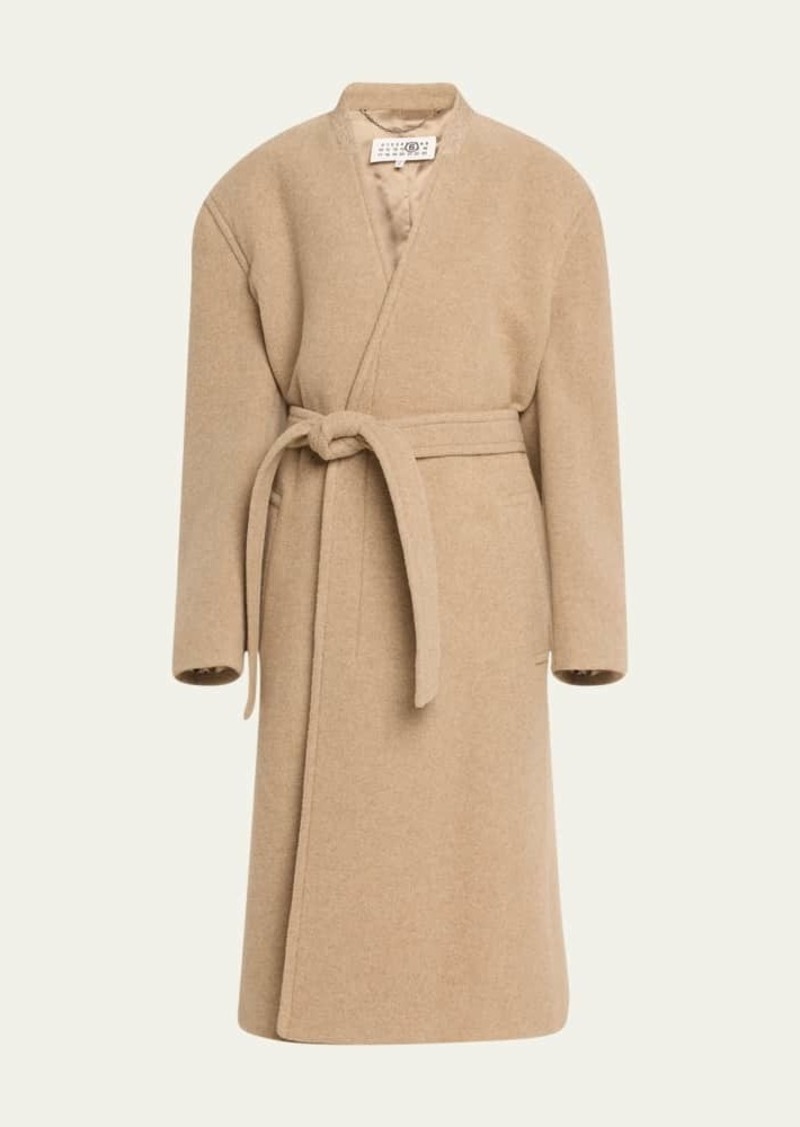 MM6 Maison Margiela Belted Wool-Blend Coat