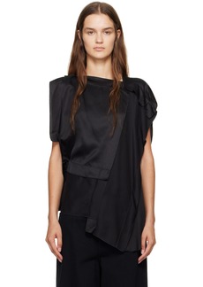 MM6 Maison Margiela Black Asymmetrical Blouse