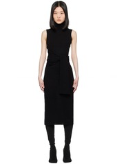 MM6 Maison Margiela Black Belted Midi Dress