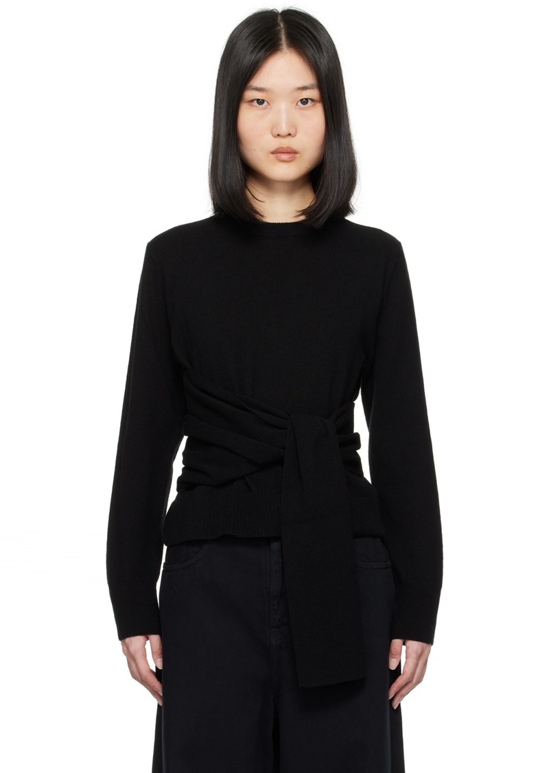 MM6 Maison Margiela Black Belted Sweater