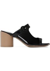 MM6 Maison Margiela Black Buckle Heeled Sandals