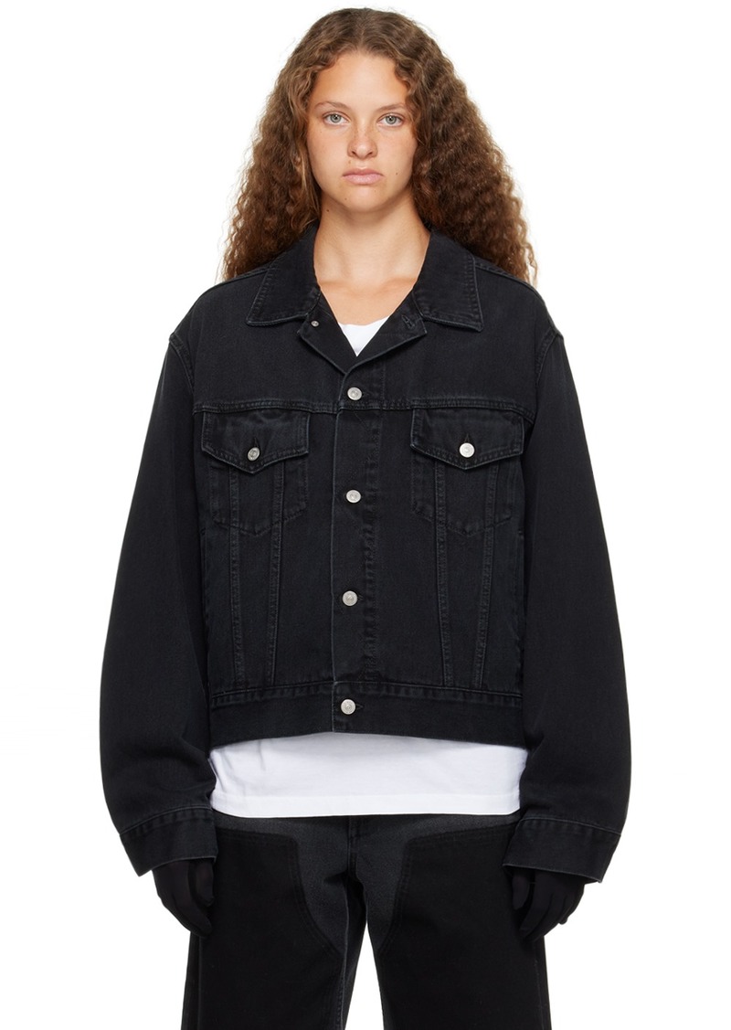 MM6 Maison Margiela Black Button Denim Jacket