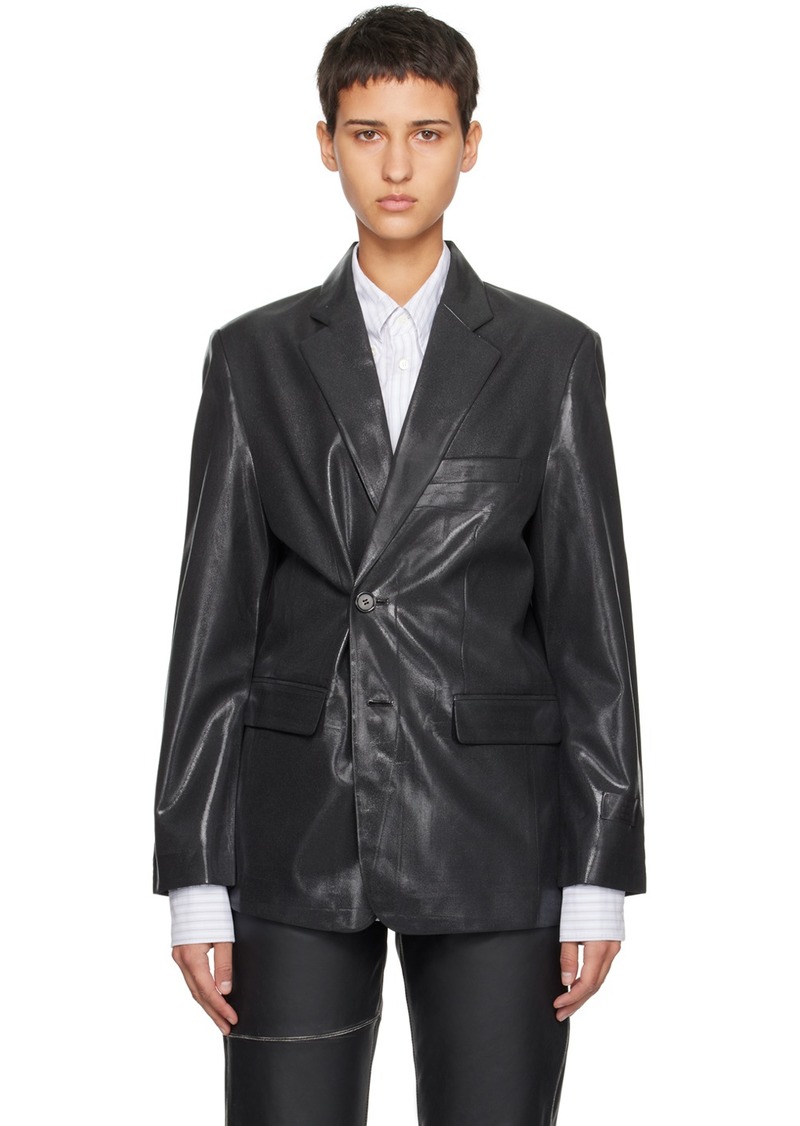 MM6 Maison Margiela Black Coated Blazer