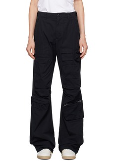 MM6 Maison Margiela Black Cotton Cargo Pants