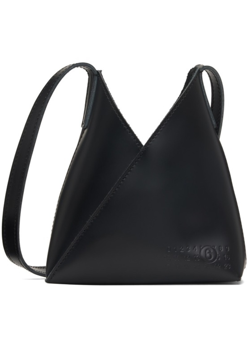 MM6 Maison Margiela Black Embossed Shoulder Bag