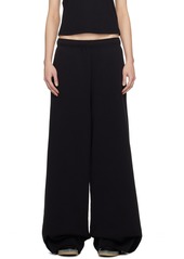 MM6 Maison Margiela Black Embroidered Sweatpants