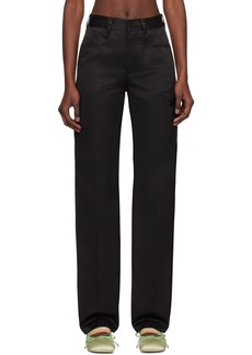 MM6 Maison Margiela Black Embroidered Trousers