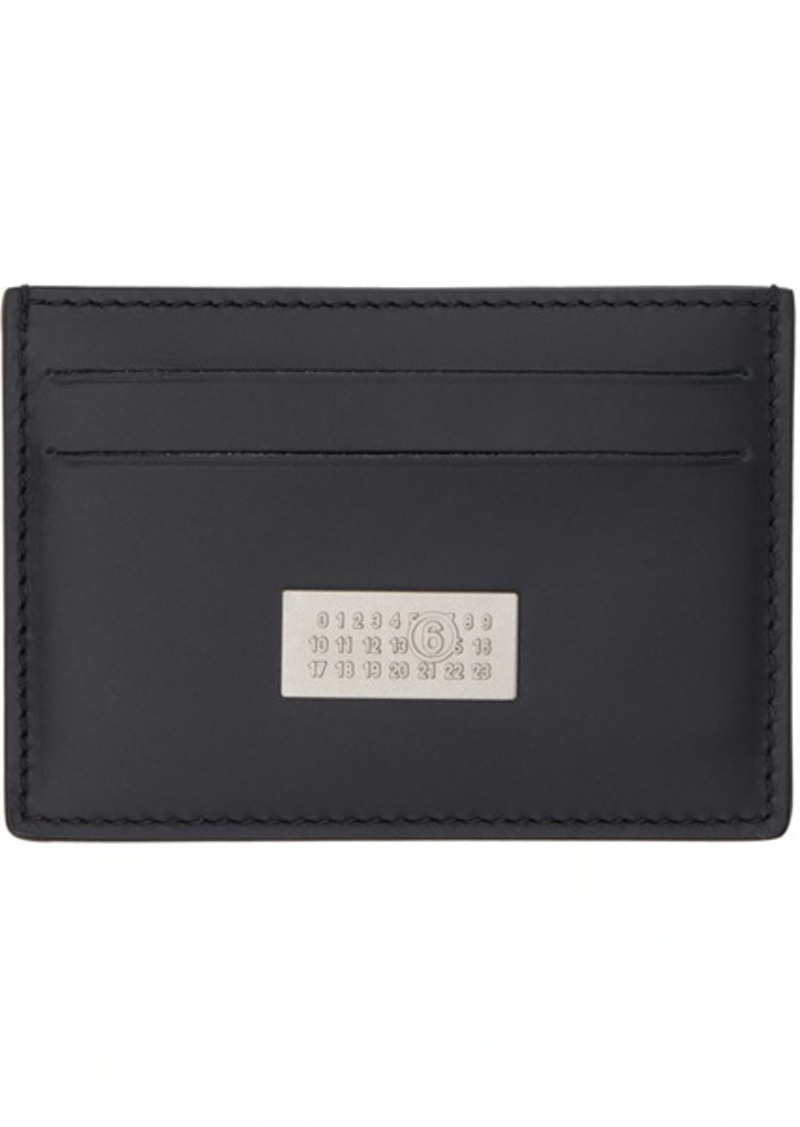 MM6 Maison Margiela Black Furniture Leather Matt Card Holder