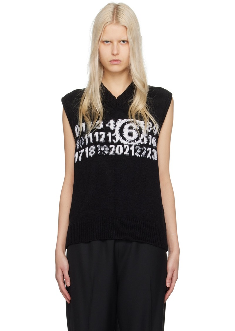 MM6 Maison Margiela Black Graphic Vest