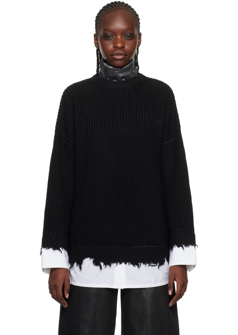 MM6 Maison Margiela Black Layered Sweater