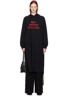 MM6 Maison Margiela Black 'Mat Satiné Brillant' Maxi Dress