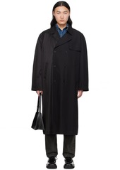 MM6 Maison Margiela Black Paneled Trench Coat