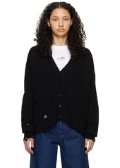 MM6 Maison Margiela Black Patched Cardigan