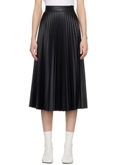 MM6 Maison Margiela Black Pleated Midi Skirt