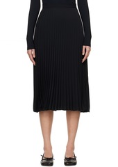 MM6 Maison Margiela Black Pleated Midi Skirt