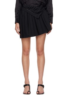 MM6 Maison Margiela Black Pleated Miniskirt