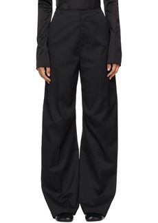 MM6 Maison Margiela Black Raw Edge Trousers