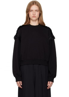 MM6 Maison Margiela Black Ruffled Sweatshirt