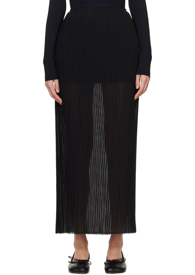 MM6 Maison Margiela Black Sheer Maxi Skirt