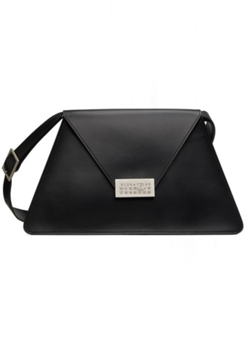 MM6 Maison Margiela Black Soft Smooth Leather Numeric Bag