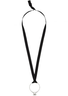 MM6 Maison Margiela Black Solitaire Oversized Necklace