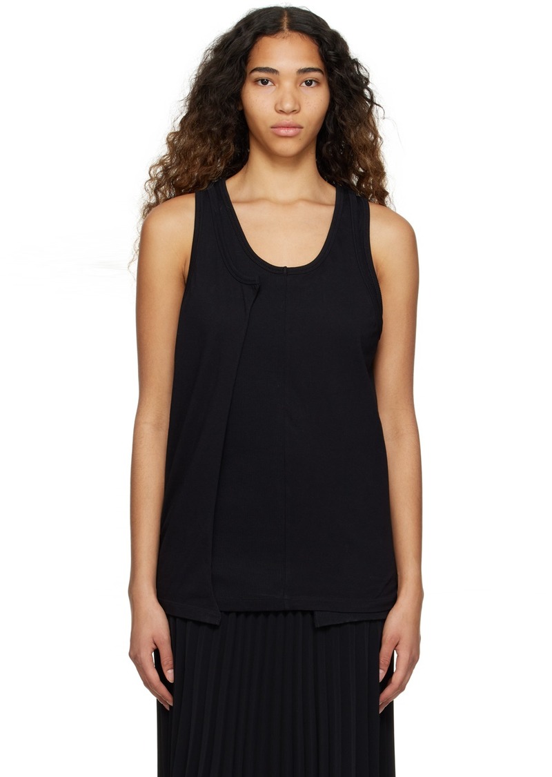 MM6 Maison Margiela Black Spliced Tank Top