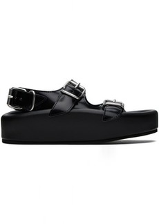 MM6 Maison Margiela Black Sunken Footbed Sandals