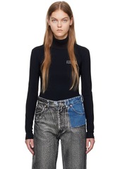 MM6 Maison Margiela Black Turtleneck Bodysuit