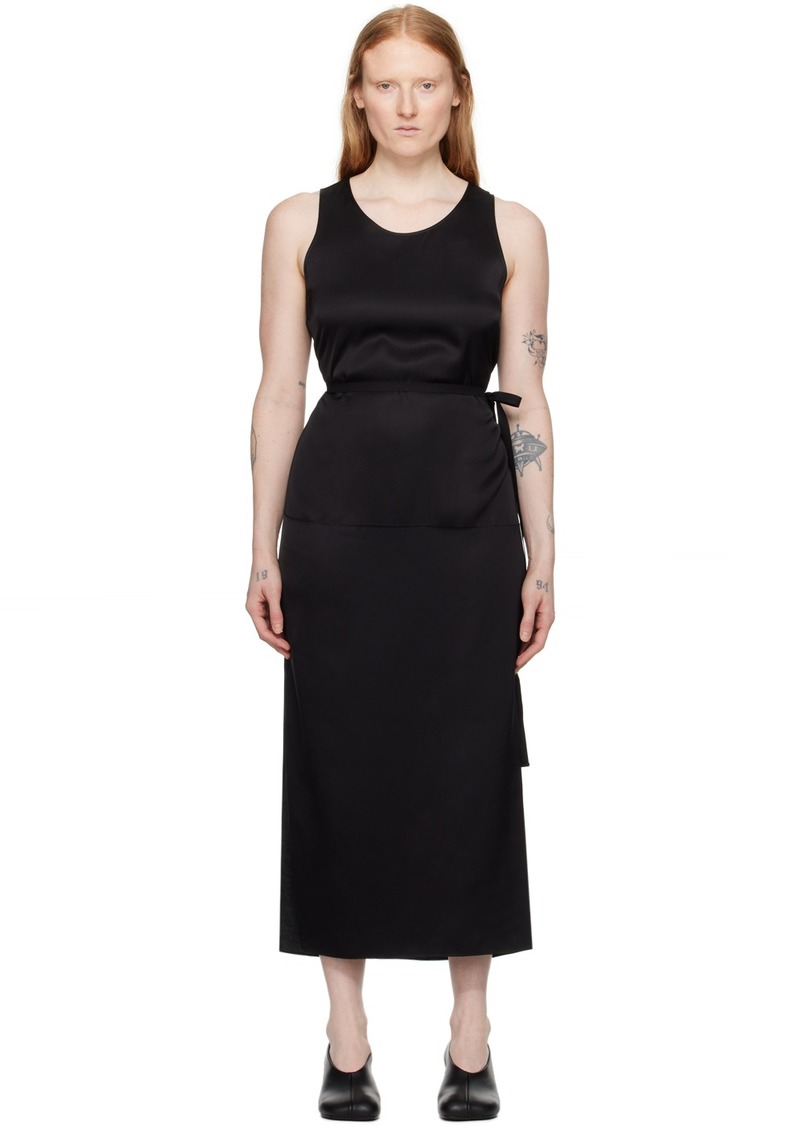 MM6 Maison Margiela Black Vented Maxi Dress