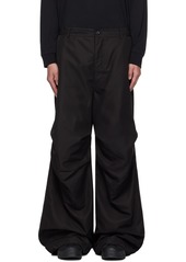 MM6 Maison Margiela Black Wide-Leg Trousers