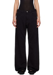 MM6 Maison Margiela Black Wide-Leg Trousers