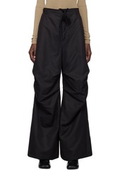 MM6 Maison Margiela Black Wide-Leg Trousers