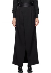 MM6 Maison Margiela Black Wrap Maxi Skirt