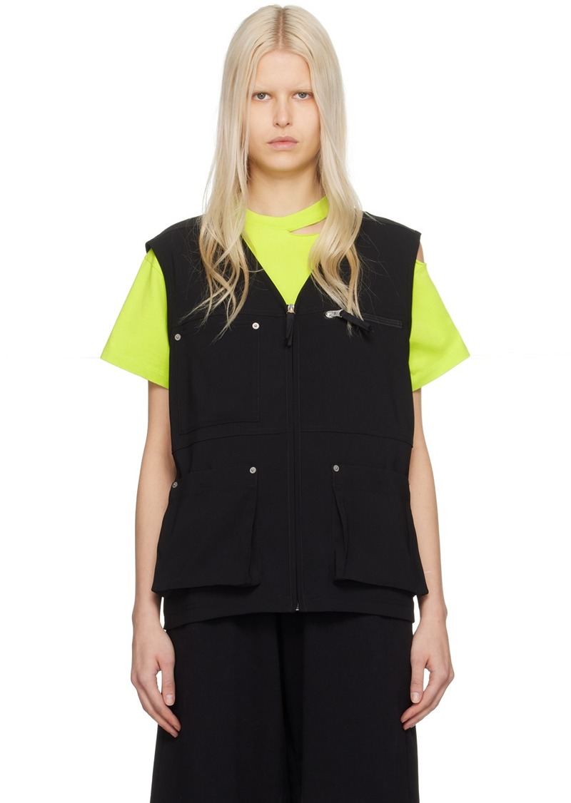 MM6 Maison Margiela Black Zip Vest